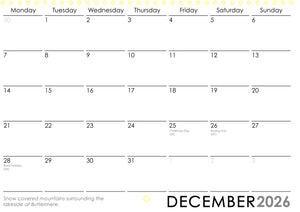 The English Lake District 2026 Wall Calendar