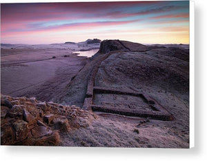 Hadrian's Wall at Dawn, Northumberland Canvas Print