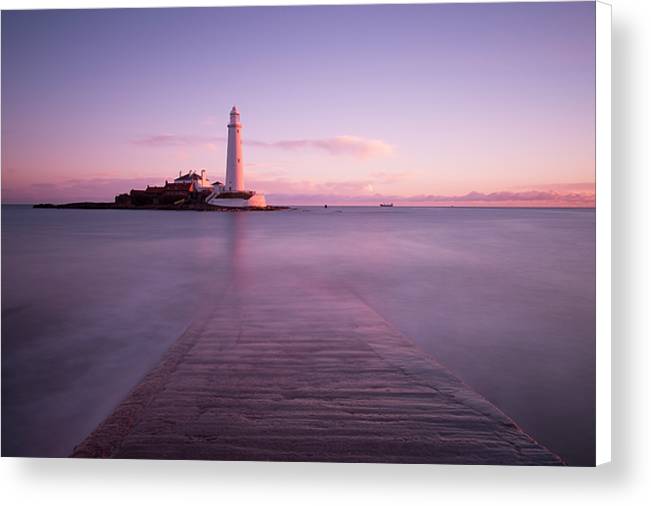 St Mary's Island & Lighthouse, Whitley Bay Canvas Print