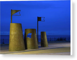 Sand Castles, Whitley Bay Canvas Print