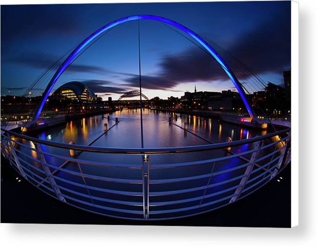 Millennium Bridge, Newcastle Upon Tyne Canvas Print