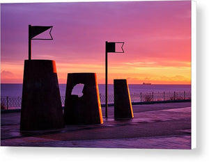 The Sand Castles, Whitley Bay Canvas Print
