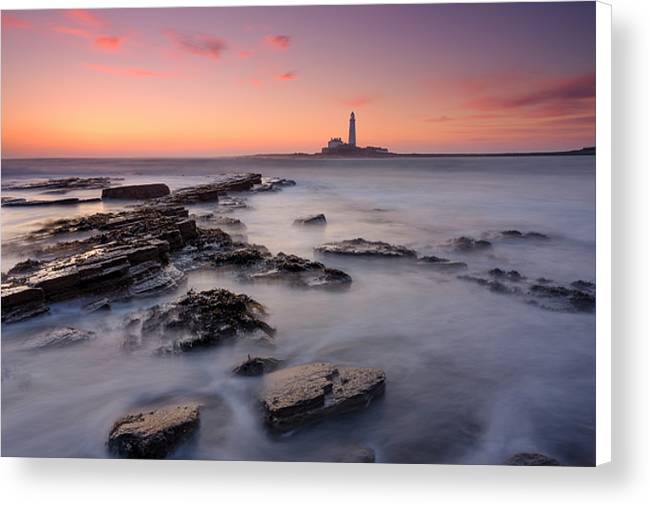 Old Hartley Bay, Whitley Bay Canvas Print
