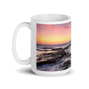 St Mary's Lighthouse, Whitley Bay, White glossy mug